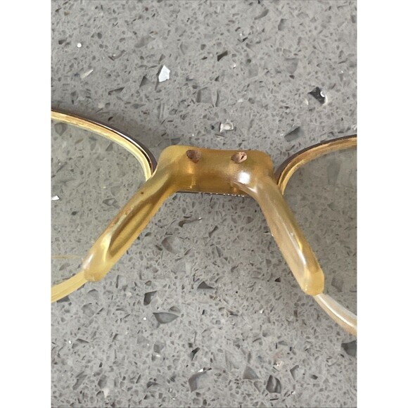 Safilo Eyeglasses Frames ONLY Elasta 51-17-130 4672 K9N gold half rim Italy Vtg - Picture 13 of 16